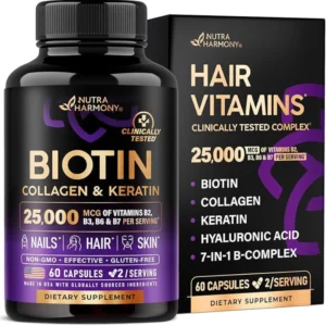 Cápsulas de biotina, colágeno y keratina