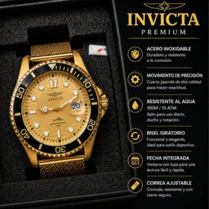 Invicta Golden Art Deco