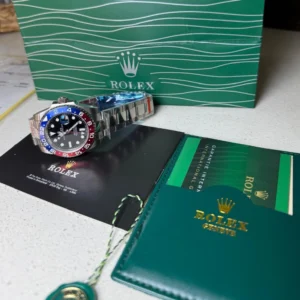 Rolex GMT-Master II con Bisel Bicolor, Documentación y Embalaje