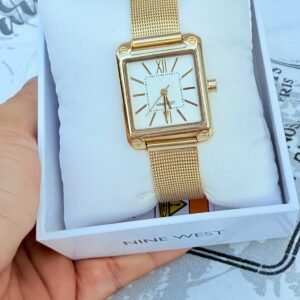 Reloj Nine West Dorado (Cuadrado / Malla Milano)