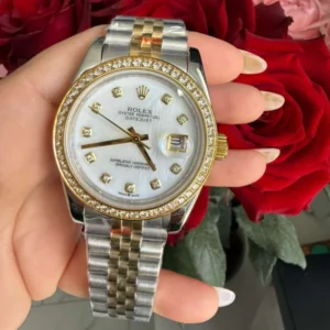 Reloj Rolex Lady-Datejust de 28 mm en Rolesor amarillo