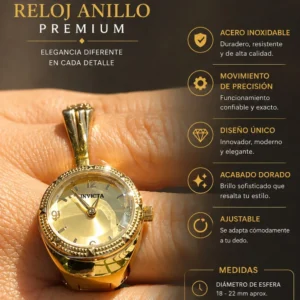 RELOJ ANILLO PREMIUM ACERO INOXIDABLE
