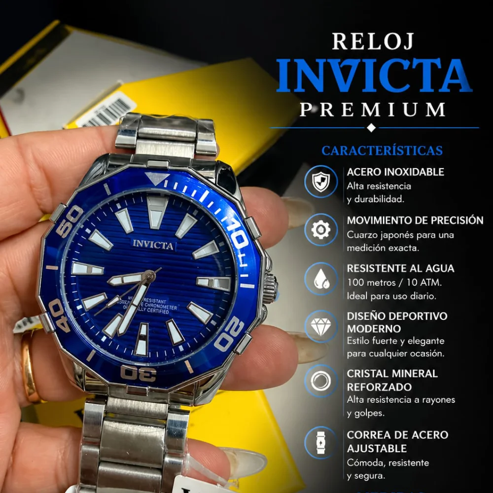 Reloj Invicta Pro Diver Quartz Blue Dial Analog Watch for - Men 69243 - Imagen 4