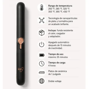 Ion Plancha plana inalámbrica Luxe de 1 pulgada