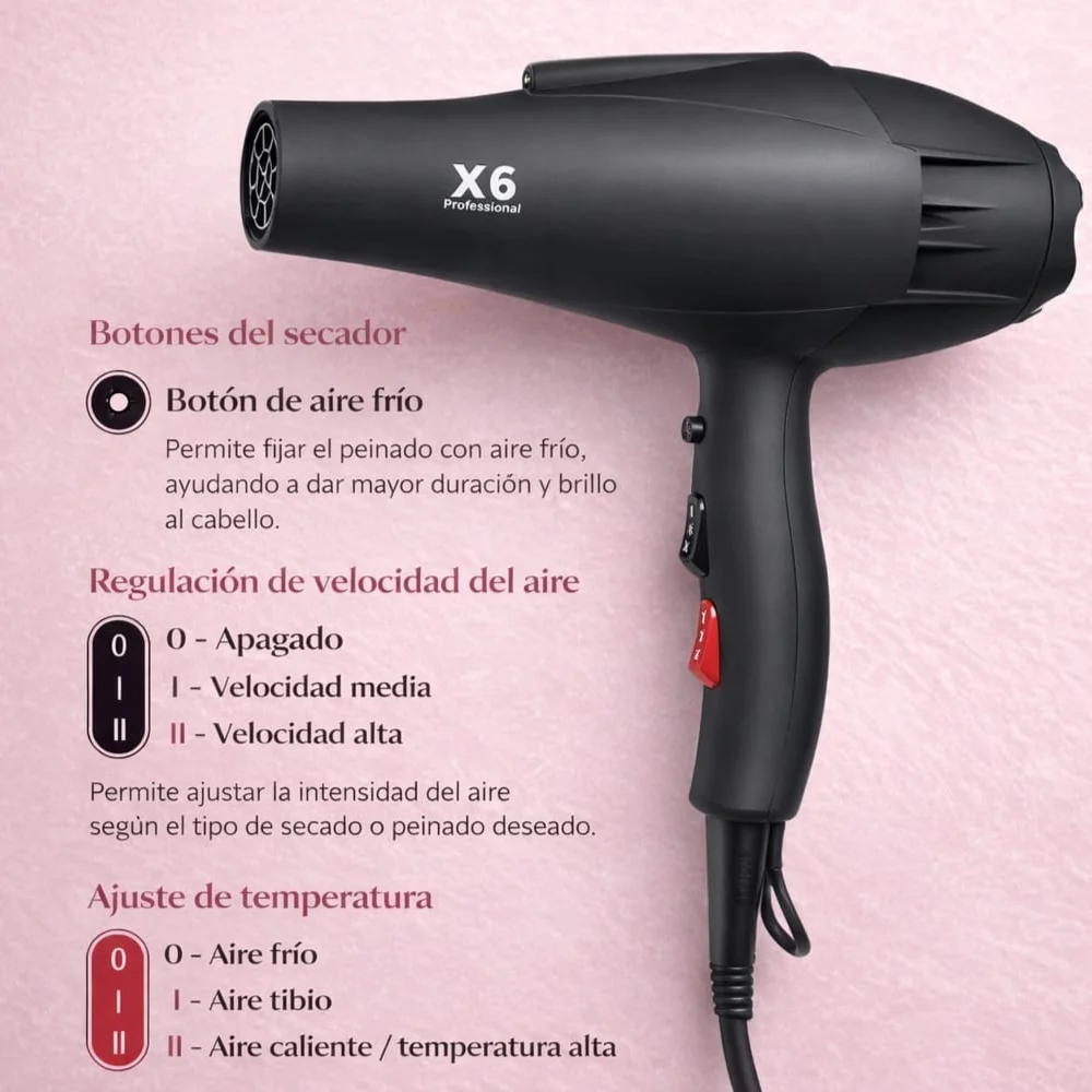 Secador de Cabello Profesional de la marca X6 Professional
