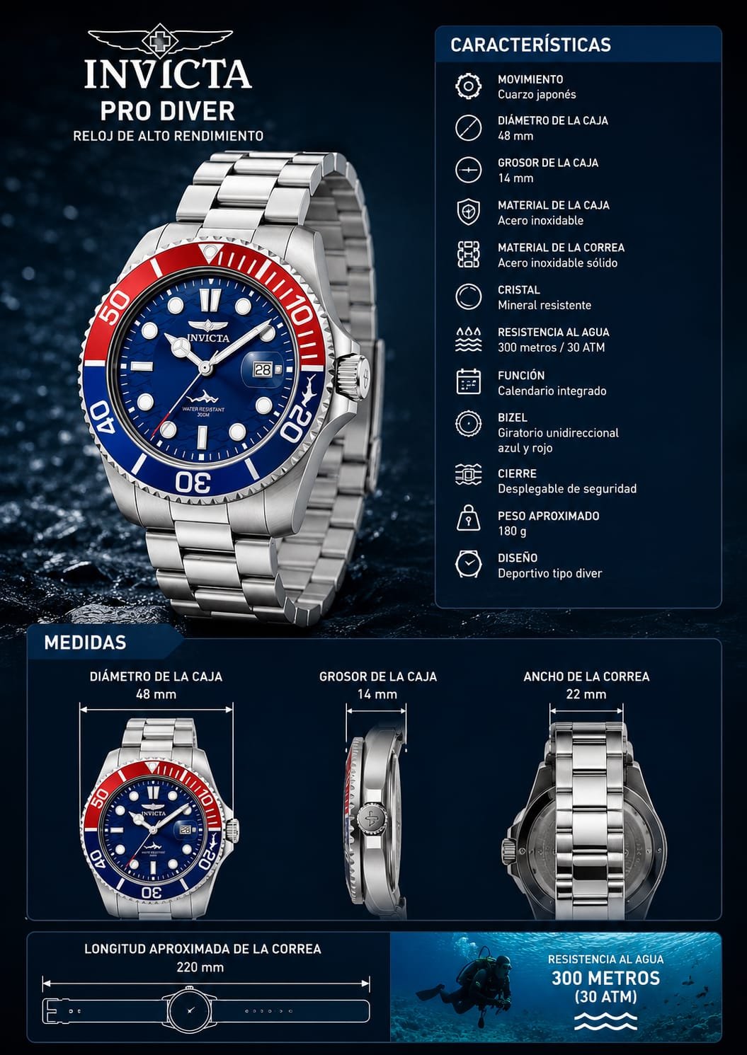 Reloj Invicta Pepsi