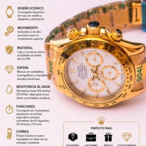 Rolex Daytona Dorado cara Blanca