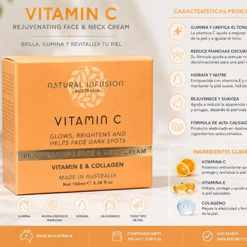 Crema Natural Infusion Australia – Vitamin C Rejuvenating Face & Neck Cream